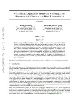 VisMaker: a Question-Oriented Visualization Recommender System for Data
  Exploration