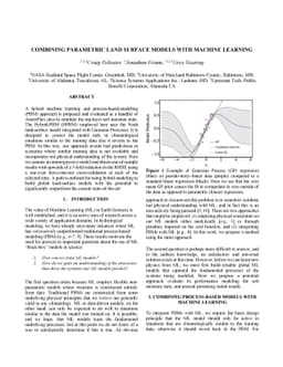 Combining Parametric Land Surface Models with Machine Learning
