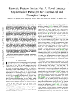 Panoptic Feature Fusion Net: A Novel Instance Segmentation Paradigm for
  Biomedical and Biological Images