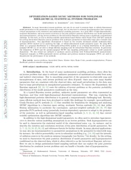 Optimization-Based MCMC Methods for Nonlinear Hierarchical Statistical
  Inverse Problems