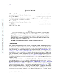 Quantum Bandits