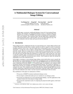 A Multimodal Dialogue System for Conversational Image Editing