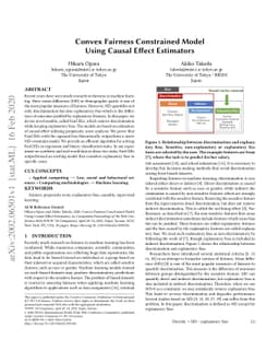 Convex Fairness Constrained Model Using Causal Effect Estimators