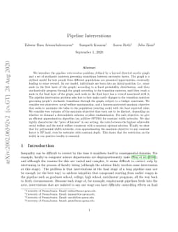 Pipeline Interventions