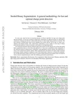 Seeded Binary Segmentation: A general methodology for fast and optimal
  change point detection