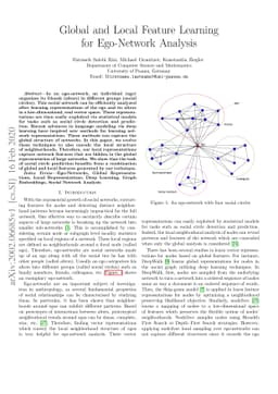 Global and Local Feature Learning for Ego-Network Analysis