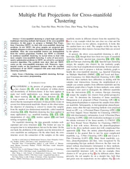 Multiple Flat Projections for Cross-manifold Clustering