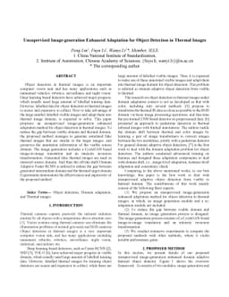 Unsupervised Image-generation Enhanced Adaptation for Object Detection
  in Thermal images