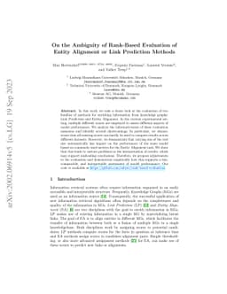 On the Ambiguity of Rank-Based Evaluation of Entity Alignment or Link
  Prediction Methods