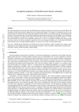 Asymptotic properties of Dirichlet kernel density estimators