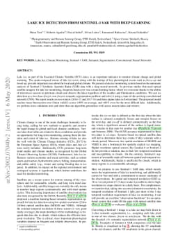 Lake Ice Detection from Sentinel-1 SAR with Deep Learning