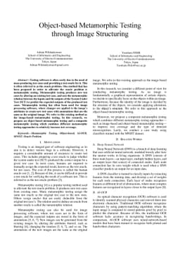 Object-based Metamorphic Testing through Image Structuring
