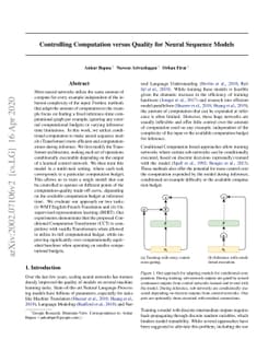 Controlling Computation versus Quality for Neural Sequence Models