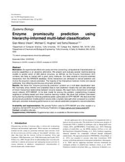 Enzyme promiscuity prediction using hierarchy-informed multi-label
  classification