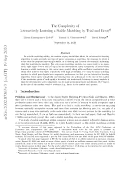 The Complexity of Interactively Learning a Stable Matching by Trial and
  Error