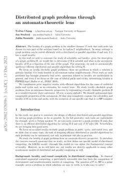Distributed graph problems through an automata-theoretic lens