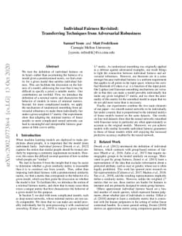 Individual Fairness Revisited: Transferring Techniques from Adversarial
  Robustness