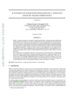 A flexible outlier detector based on a topology given by graph
  communities