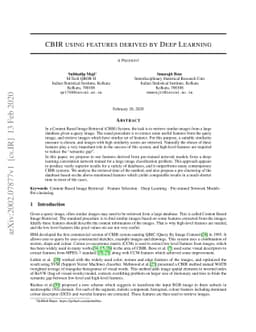 CBIR using features derived by Deep Learning