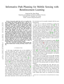 Informative Path Planning for Mobile Sensing with Reinforcement Learning