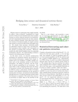 Bridging data science and dynamical systems theory