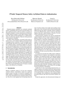 PTAuth: Temporal Memory Safety via Robust Points-to Authentication