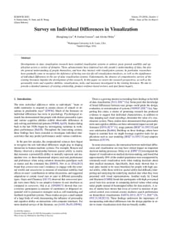 Survey on Individual Differences in Visualization