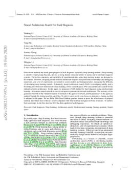 Neural Architecture Search For Fault Diagnosis