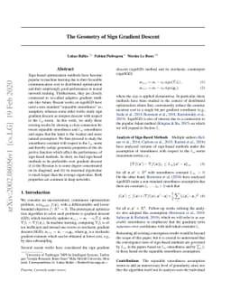 The Geometry of Sign Gradient Descent