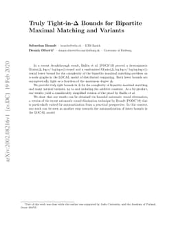 Truly Tight-in-$Δ$ Bounds for Bipartite Maximal Matching and
  Variants