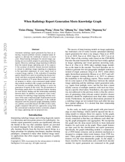 When Radiology Report Generation Meets Knowledge Graph