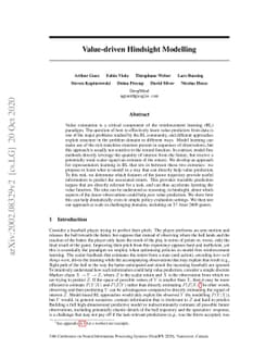 Value-driven Hindsight Modelling