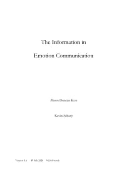 The Information in Emotion Communication