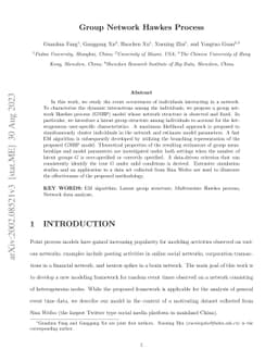 Group Network Hawkes Process