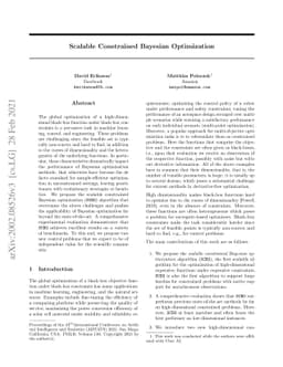 Scalable Constrained Bayesian Optimization