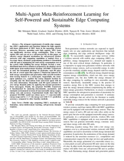 Multi-Agent Meta-Reinforcement Learning for Self-Powered and Sustainable
  Edge Computing Systems