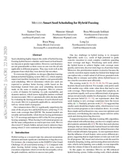 MEUZZ: Smart Seed Scheduling for Hybrid Fuzzing