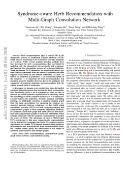 Syndrome-aware Herb Recommendation with Multi-Graph Convolution Network