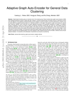 Adaptive Graph Auto-Encoder for General Data Clustering
