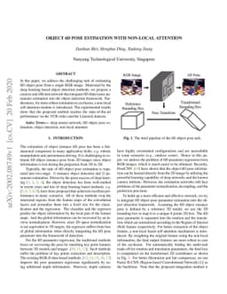 Object 6D Pose Estimation with Non-local Attention