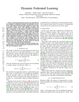 Dynamic Federated Learning
