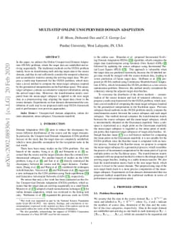 Multi-step Online Unsupervised Domain Adaptation