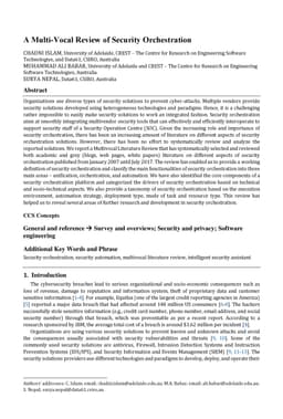 A Multi-Vocal Review of Security Orchestration