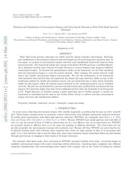 Detection and Classification of Astronomical Targets with Deep Neural
  Networks in Wide Field Small Aperture Telescopes