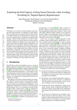 Exploiting the Full Capacity of Deep Neural Networks while Avoiding
  Overfitting by Targeted Sparsity Regularization
