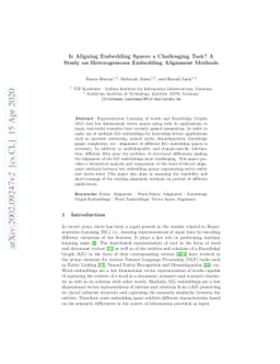 Is Aligning Embedding Spaces a Challenging Task? A Study on
  Heterogeneous Embedding Alignment Methods