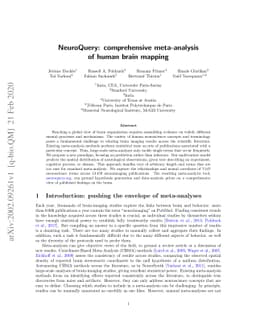 NeuroQuery: comprehensive meta-analysis of human brain mapping