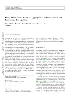 Deep Multi-Facial Patches Aggregation Network For Facial Expression
  Recognition