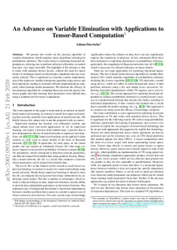An Advance on Variable Elimination with Applications to Tensor-Based
  Computation