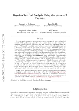 Bayesian Survival Analysis Using the rstanarm R Package